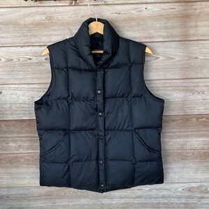 Lands End Black Down Puffer Vest